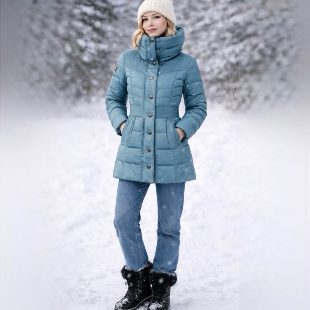 Triple F.A.T. Goose Down Puffer Coat Teal Womens Small❤️